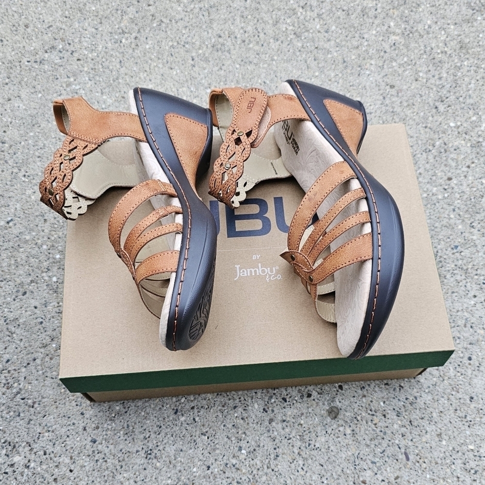 Jbu memory foam Cushioned sandals women's  8 - Picture 2 of 12